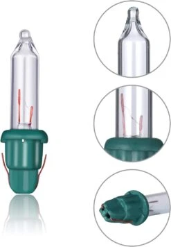 Christmas Replacement Mini Light Bulbs Incandescent Light Bulbs 2.5 V Mini Glass Lights With Green Base, 0.17 Ampere, 0.425 Watt (Clear, 50) -Xmas Lighting Shop 61ix1f57aiL. AC SL1500