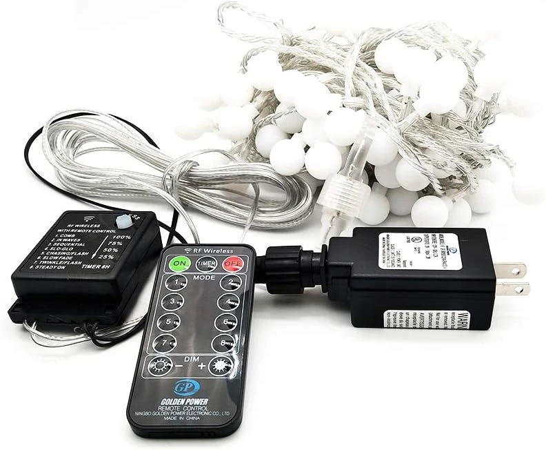 49ft 100 LED Globe String Lights With Remote, 8 Modes, Plug-in Fairy String Lights For Indoor Outdoor Party Wedding Christmas Tree Garden, Warm White - Eco-Friendly, Durable And Energy-Saving 2 49ft 100 LED Globe String Lights With Remote, 8 Modes, Plug-in Fairy String Lights For Indoor Outdoor Party Wedding Christmas Tree Garden, Warm White - Eco-Friendly, Durable And Energy-Saving - Image 2