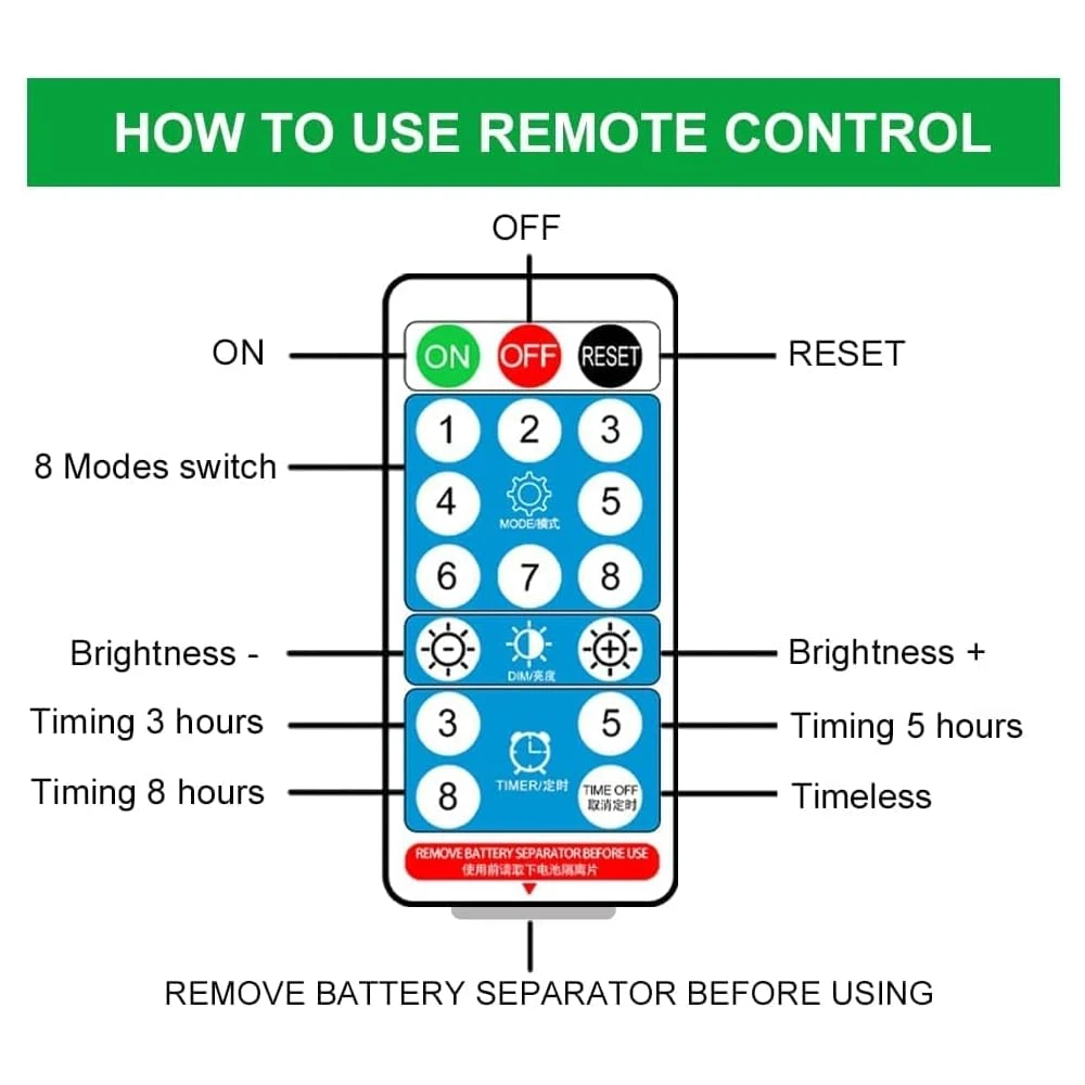 Solar Net Lights Outdoor, 240 LED Warm White Mesh Lights Waterproof, 2 Power Supply 11.5ft X 5ft 8 Modes Green Wire String Lights With Remote For Bushes Trees Patio Garden Shrubs Christmas Decoration 7 Solar Net Lights Outdoor, 240 LED Warm White Mesh Lights Waterproof, 2 Power Supply 11.5ft X 5ft 8 Modes Green Wire String Lights With Remote For Bushes Trees Patio Garden Shrubs Christmas Decoration - Image 7