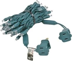 Novelty Lights 50 Light LED Christmas Mini Light Set, Outdoor Lighting Party Patio String Lights, Warm White, Green Wire, 11 Feet -Xmas Lighting Shop 61l6oggAoiL. AC SL1000