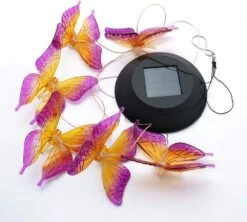 Butterfly Solar Light, Epicgadget Solar Butterfly Wind Chime Color Changing Outdoor Solar Garden Decorative Lights For Walkway Pathway Backyard Christmas Decoration Parties (Purple Wing Tip Butterfly) -Xmas Lighting Shop 61lMAP7WmeL. AC SL1000