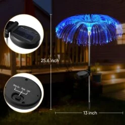Solar Lights Outdoor Waterproof Solar Garden Lights Decorative 2PACK,IUEECEN Solar Powered Jellyfish Flowers Lights 7Colors Change Fair Stake Garden Decor For Yard Patio Pathway Christmas Decorations -Xmas Lighting Shop 61lWwftR1L. AC SL1000