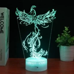 AGWIM 3D Illusion Lamp Phoenix Bird Led Night Light, Bedroom Decoration Lights, 16 Colors Crack Base Desk Lamps With Remote Control, Birthday Christmas Gifts For Kids, Home Decoration -Xmas Lighting Shop 61ldqsgJNBL. AC SL1001