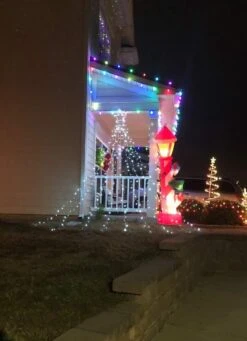 DINGFU Christmas Decorations Outdoor Lights,11.5ft 317 LED Star Christmas Tree Lights,8 Memory Lighting Modes&Timer Christmas Star Lights For Yard,Wedding,Party,Christmas Decorations (White) -Xmas Lighting Shop 61lkUJESRYL. AC SL1105