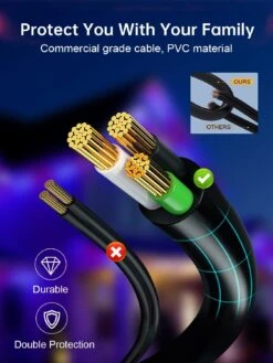 48FT Outdoor String Lights, Commercial Grade Color Changing With Music Sync, Remote And 15+1 Shatterproof LED Edison Bulbs Dimmable Patio String For Christmas Holidays Parties Illuminate Your Space -Xmas Lighting Shop 61luV5DdXUL. AC SL1500