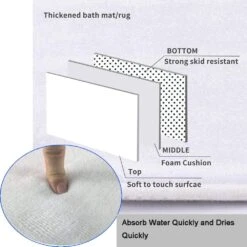 Christmas Shower Curtain Set For Bathroom Decorations,4 Pcs Xmas Element Waterproof Tub Curtains With Bath Rugs, Washable Non-Slip Mat,Toilet Cover And Hooks For Holiday Inside Outside Decor (A42) -Xmas Lighting Shop 61mEXgD0i2L. AC SL1000