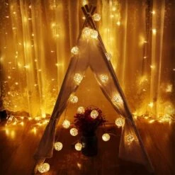 Globe Rattan Ball String Lights, Goodia 13.8feet 40 LED Warm White Fairy Light For Indoor,Bedroom,Curtain,Patio,Lawn,Landscape,Fairy Garden,Home,Wedding,Holiday,Christmas Tree,Party -Xmas Lighting Shop 61mRzEyAyzL. AC SL1000