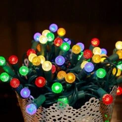 18.6Ft 50 LED Indoor Outdoor Decorative Christmas String Lights, Waterproof Globe Ball Fairy String Lights For Garden, Patio, Fence, Holiday, Party, Balcony  (Multi-Colored)