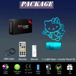 Cat Night Light - Kitty Lamp, 7 Color Change Decor Lamp With Remote, Dim, Timer, Gifts For Christmas Birthday Girls -Xmas Lighting Shop 61nACQ 6qrL. AC SL1300