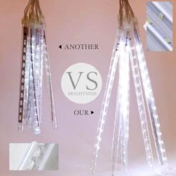 GENERIC Christmas Lights, Meteor Shower Lights, Outdoor Decoration Light, Waterproof Icicle Lights Falling Rain String Lights For Halloween Tree Party Garden Patio Porch Decoration (Multi-Colored) 12 GENERIC Christmas Lights, Meteor Shower Lights, Outdoor Decoration Light, Waterproof Icicle Lights Falling Rain String Lights For Halloween Tree Party Garden Patio Porch Decoration (Multi-Colored) -Xmas Lighting Shop 61nUKYI ABL. AC SL1200