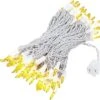 Novelty Lights 100 Light Yellow Christmas Wedding Mini String Light Set, White Wire, Indoor/Outdoor UL Listed, 50' Long