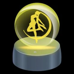 DigtechCase 3D Sailor Moon Crystal Ball LED Night Light Anime, 7 Colors Change Kids Table Lamp With Base Changes Color Toy Night Light Child Christmas Present (Amimal 2)