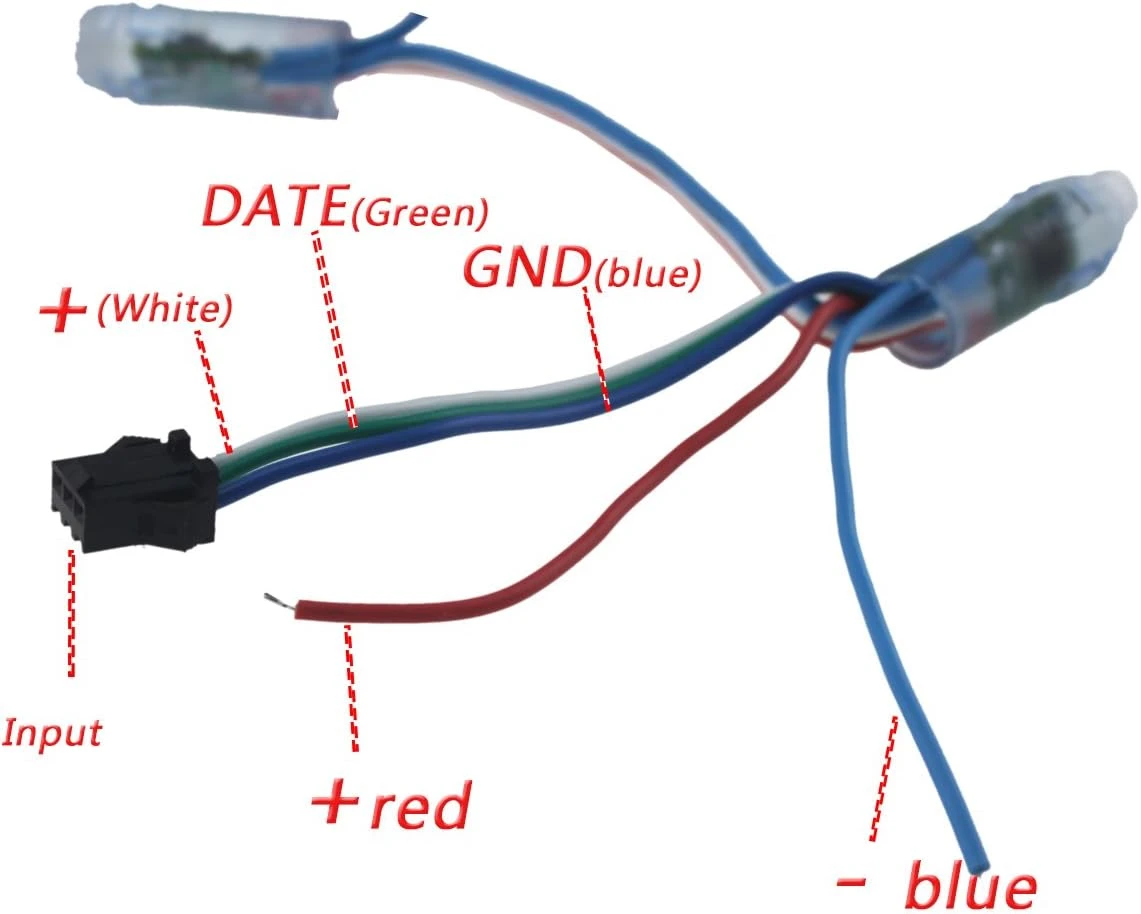 Odlamp 50pcs WS2811 Dream Color Changing RGB Addressable LED Pixel String Light Waterproof 12mm DC5V For Christmas Party Advertising Board Decoration (DC5V 50pcs) 5 Odlamp 50pcs WS2811 Dream Color Changing RGB Addressable LED Pixel String Light Waterproof 12mm DC5V For Christmas Party Advertising Board Decoration (DC5V 50pcs) - Image 5