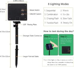 4-Pack 180FT Solar String Lights Outdoor Waterproof, Super Bright 320 LED Solar Outdoor Lights With 8 Lighting Modes, Green Wire Solar Tree Lights For Christmas Party Garden Decorations (Warm White) -Xmas Lighting Shop 61qCk03iGFL. AC SL1415