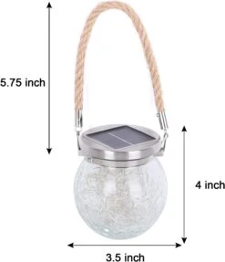 Solar Lantern Solar Lights Outdoor Waterproof 6-Pack,2 Modes Multi-Color+ Warm Solar Powered Hanging Lights Cracked Glass Hanging Globes For Christmas Decoration, Shepherd Hook, Garden Tree Ornaments -Xmas Lighting Shop 61qaT4c8zjL. AC SL1500