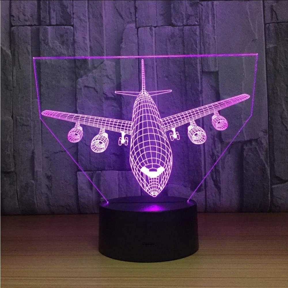 YKLWORLD Airplane Night Light 3D Illusion Lamp 16 Color Changing USB Charging/Battery Powered Touch Control With Remote LED Table Desk Decor Lamps Christmas Birthday Gift For Kid Boy Pilot Plane Lover 8 YKLWORLD Airplane Night Light 3D Illusion Lamp 16 Color Changing USB Charging/Battery Powered Touch Control With Remote LED Table Desk Decor Lamps Christmas Birthday Gift For Kid Boy Pilot Plane Lover - Image 8