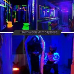 LED Blue Light Bulb, 9W (60w Equivalent), A19 E26 Medium Base Blue Light Bulb, LED Blue Color Bulb For Outdoor Porch, Christmas, Party Decoration, Wedding, Halloween, Home, Holiday Lighting, 4 Pack -Xmas Lighting Shop 61rALGjfZL. AC SL1000