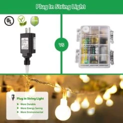49ft 100 LED Globe String Lights With Remote, 8 Modes, Plug-in Fairy String Lights For Indoor Outdoor Party Wedding Christmas Tree Garden, Warm White - Eco-Friendly, Durable And Energy-Saving 11 49ft 100 LED Globe String Lights With Remote, 8 Modes, Plug-in Fairy String Lights For Indoor Outdoor Party Wedding Christmas Tree Garden, Warm White - Eco-Friendly, Durable And Energy-Saving -Xmas Lighting Shop 61sFDVCbIBL. AC SL1200