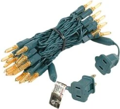 Novelty Lights T5 LED Amber Christmas String Lights - UL Listed Indoor/Outdoor Light Set W/ 35 Mini Bulbs For Christmas Tree, Patio, Wedding Decor - (Green Wire, 11.5' Long) -Xmas Lighting Shop 61scHOhiAL. AC SL1000