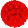 Novelty Lights 100 Light Outdoor Christmas LED Starlight Sphere, Red, 7.5" Diameter
