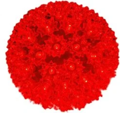 Novelty Lights 100 Light Outdoor Christmas LED Starlight Sphere, Red, 7.5" Diameter