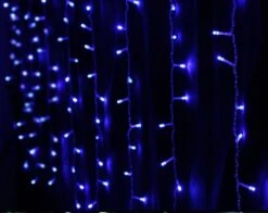 Lainin 3.5M/11ft 96 LED Blue Linkable Fairy Curtain String Light With 8 Modes Functional Controller For Indoor/Outdoor/Party/Wedding/Christmas Decor -Xmas Lighting Shop 61tjK4fqML. AC SL1001