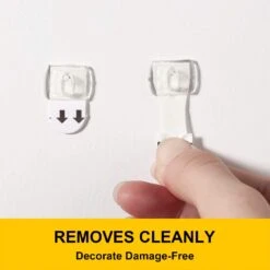 Blulu 100 Pieces Outdoor Light Clips Adhesive Patio Light Clips Decorative Light Hooks Mini Cable Clips Decoration Clips Self Adhesive Hooks For Christmas And Fairy String Light (Clear) -Xmas Lighting Shop 61tkQ LE4TL. AC SL1500