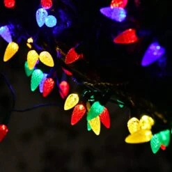 GENERIC STRAWCOR Strawberry Solar Christmas Lights Outdoor,50LED C6 Strawberry Solar Garden LED Lights Christmas Tree Decorations-Multicolor Solar Christmas Decor Lights For Tree, Home Decor -Xmas Lighting Shop 61ug91sfVVL. AC SL1000
