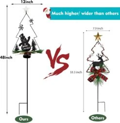 48 Inch Tall 20 LEDs Solar Garden Lights Tree Outdoor, 2 Pack Christmas Tree Lights Multi-Color Pine Lights For Garden Patio Pathway Lights Xmas Snowman Decors 2 Modes (Flicker Light & Constant) 11 48 Inch Tall 20 LEDs Solar Garden Lights Tree Outdoor, 2 Pack Christmas Tree Lights Multi-Color Pine Lights For Garden Patio Pathway Lights Xmas Snowman Decors 2 Modes (Flicker Light & Constant) -Xmas Lighting Shop 61uxG7Pz3KL. AC SL1500