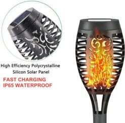 Solar Outdoor Lights,Large Solar Torch Lights With Flickering Flame, Christmas Waterproof Landscape Decoration LED Torch Lights For Garden/Yard/Pathway Decorations-4 Pack Warm Light -Xmas Lighting Shop 61vOhsM0gL. AC SL1000