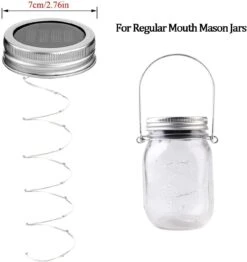 Cynzia Solar Mason Jar Lights, 6 Pack 20 LED Fairy String Lights With 6 Hangers (No Jars), Waterproof Firefly Lights Lantern For Outdoor, Wedding, Patio, Garden, Party, Christmas Decor (4 Colors) -Xmas Lighting Shop 61w3RCrYe6L. AC SL1500