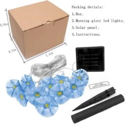 Ibdone Solar LED Flower String Lights, 33FT 10 LED Waterproof Outdoor Decorative Stringed LED String Lights Morning Glory Flower For Party,Christmas,Garden,Patio,Outdoor, Decoration (Blue) 15 Ibdone Solar LED Flower String Lights, 33FT 10 LED Waterproof Outdoor Decorative Stringed LED String Lights Morning Glory Flower For Party,Christmas,Garden,Patio,Outdoor, Decoration (Blue) -Xmas Lighting Shop 61wQXqF0ciL. AC SL1200
