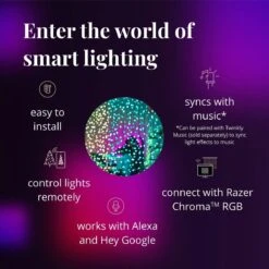 Twinkly Curtain – App-Controlled LED Christmas Lights With 210 RGB+W (16 Million Colors + Warm White) LEDs. 5 By 7 Feet. Clear Wire. Indoor And Outdoor Smart Lighting Decoration 16 Twinkly Curtain – App-Controlled LED Christmas Lights With 210 RGB+W (16 Million Colors + Warm White) LEDs. 5 By 7 Feet. Clear Wire. Indoor And Outdoor Smart Lighting Decoration -Xmas Lighting Shop 61xJvpgVX3L. AC SL1200