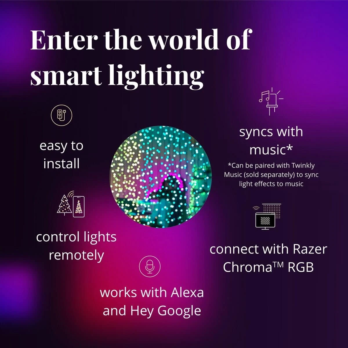 Twinkly Curtain – App-Controlled LED Christmas Lights With 210 RGB+W (16 Million Colors + Warm White) LEDs. 5 By 7 Feet. Clear Wire. Indoor And Outdoor Smart Lighting Decoration 8 Twinkly Curtain – App-Controlled LED Christmas Lights With 210 RGB+W (16 Million Colors + Warm White) LEDs. 5 By 7 Feet. Clear Wire. Indoor And Outdoor Smart Lighting Decoration - Image 8