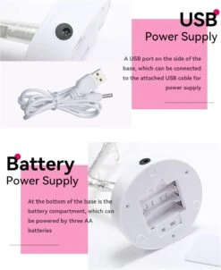 ITICdecor Rose Tree Lamp 30 LED Beside Night Light USB Battery Powered Pink Gift For Girls Women Teens Home Decor For Wedding Christmas Bedroom Party (Pink Rose) -Xmas Lighting Shop 61xMEmEGfmL. AC SL1500