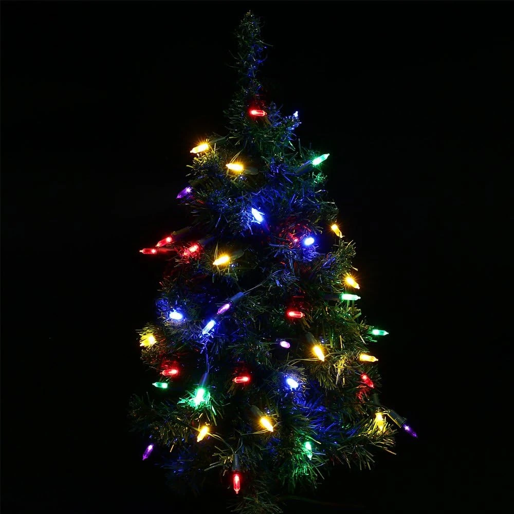 RECESKY Christmas String Lights With Built-in Timer - 50 LED 19ft Fairy Battery Operated Mini String Light For Outdoor Indoor Garden Party House Wreath Xmas Decor Christmas Tree Decoration Multi Color 4 RECESKY Christmas String Lights With Built-in Timer - 50 LED 19ft Fairy Battery Operated Mini String Light For Outdoor Indoor Garden Party House Wreath Xmas Decor Christmas Tree Decoration Multi Color - Image 4
