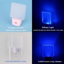 Blue Led Night Light Plug In, 4 Pack Dusk To Dawn Blue Night Light, Auto ON Off, 0.5W Suitable For Bathroom, Hallway, Nursery, Bedroom, Stairs, Kitchen, Adults, Kids, Halloween, Christmas Decor 9 Blue Led Night Light Plug In, 4 Pack Dusk To Dawn Blue Night Light, Auto ON Off, 0.5W Suitable For Bathroom, Hallway, Nursery, Bedroom, Stairs, Kitchen, Adults, Kids, Halloween, Christmas Decor -Xmas Lighting Shop 61zchiXVhIL. AC SL1500