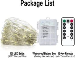 Cosumina 2 Pack 33Ft 10M Battery Powered Fairy Lights Indoor String Light Twinkle Lights With Remote For Wedding Garden Party Decorative Lighting Christmas Light Decoration Warm White 16 Cosumina 2 Pack 33Ft 10M Battery Powered Fairy Lights Indoor String Light Twinkle Lights With Remote For Wedding Garden Party Decorative Lighting Christmas Light Decoration Warm White -Xmas Lighting Shop 61zdw8HG8L. AC SL1000