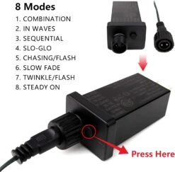 Albelt (Memory Function & Timer) 82FT 200 LED Christmas String Lights Indoor/Outdoor, 8 Lighting Modes Christmas Tree Lights On Green Wire (Warm White) -Xmas Lighting Shop 71 9a1CPJqL. AC SL1500