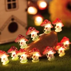 Mushroom Decor Lights 10 Ft 40 LEDs Mushroom Lights Battery Powered Mushroom Night String Lights With 8 Lighting Modes Remote Timer For Bedroom Winter Christmas Party Decoration -Xmas Lighting Shop 71 9wS7NNL. AC SL1500