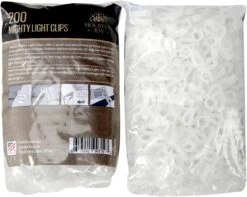 Holiday Joy - 200 Mighty Clip Lights - Quick & Easy Installation Of Christmas Lights On Shingles & Gutters - Made In USA (200 Pack)