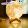 TyTopFan Moon Lamp Goodfeel 6in 16 Colors LED 3D Print Moon Light With Stand & Remote&Touch Control And USB Rechargeable, Moon Light Lamps For Kids Friends Lover Birthday Christmas Gifts (6inch)