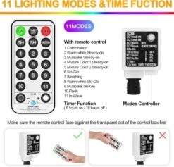 Christmas Lights Outdoor 300 LED 99ft Color Changing String Lights Warm White To Multicolor LED String Lights Remote 11 Modes Fairy Light For Thanksgiving Xmas Tree Party Wedding Indoor Decorations -Xmas Lighting Shop 71 yhyKEuEL. AC SL1500