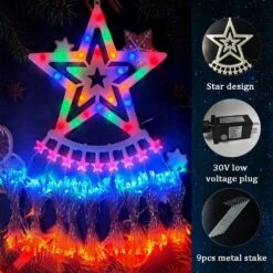 Outdoor Christmas Decorations, Aokudoni 12.6ft 350LED Waterfall Lights, 8 Modes Christmas Lights, Christmas Decorations For Tree, Outdoor Christmas Lights For House Tree Holiday Party, Multicolor -Xmas Lighting Shop 71066rcakCL. AC SL1000