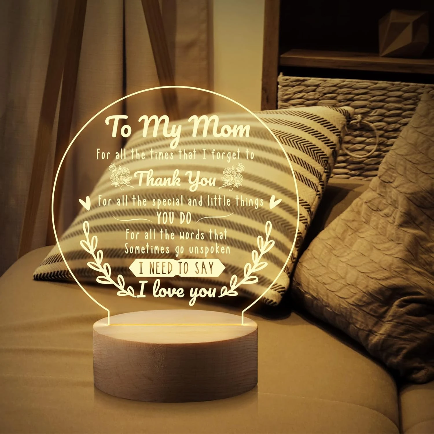 Funnli Mom Birthday Gifts From Daughter Son - Birthday Gifts For Mom Engraved Night Light Mom Gifts, Night Lamp 15CM*19CM Mom Birthday Gift, Anniversary Christmas Gifts For Mom From Daughter 2 Funnli Mom Birthday Gifts From Daughter Son - Birthday Gifts For Mom Engraved Night Light Mom Gifts, Night Lamp 15CM*19CM Mom Birthday Gift, Anniversary Christmas Gifts For Mom From Daughter - Image 2