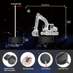 Ammonite Excavator 3D Lamp For Kids, LED Optical Illusion Night Light With Remote Control And Timing Function As Christmas Birthday Gifts Ideas For Boys Kids Teen -Xmas Lighting Shop 710Q3fJW8GL. AC SL1500