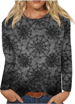 GENERIC Teen Girls Tops Tunics Push Button Pliable Blouse For Womens Long Sleeve Christmas Eve Tunic Tops Club