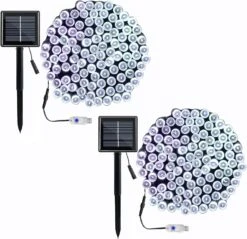 VMANOO Solar USB Indoor Outdoor String Christmas Lights 72Ft 200 LED 8 Modes Patio Lighting For Outside Yard Gazebo Party Wedding Tents Xmas Garden Backyard Tree Decorations Balcony Decor Lights BS2P