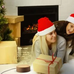 PRSTENLY Aunt Gifts Night Light, To My Auntie Gifts Personalized Engraved Lamp With Wooden Base, Christmas Mothers Day Birthday Gifts For Aunt From Niece Nephew -Xmas Lighting Shop 711J42UoEsL. AC SL1500