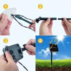 XVZ Outdoor Solar Garden Lights, 12 LED Mini Solar Mushroom Lights,8 Modes Christmas Waterproof Decorative Pathway Landscape Lighting For Yard Patio Party Wedding Festival Decoration (Warm White) -Xmas Lighting Shop 711LaE3Vu4L. AC SL1500